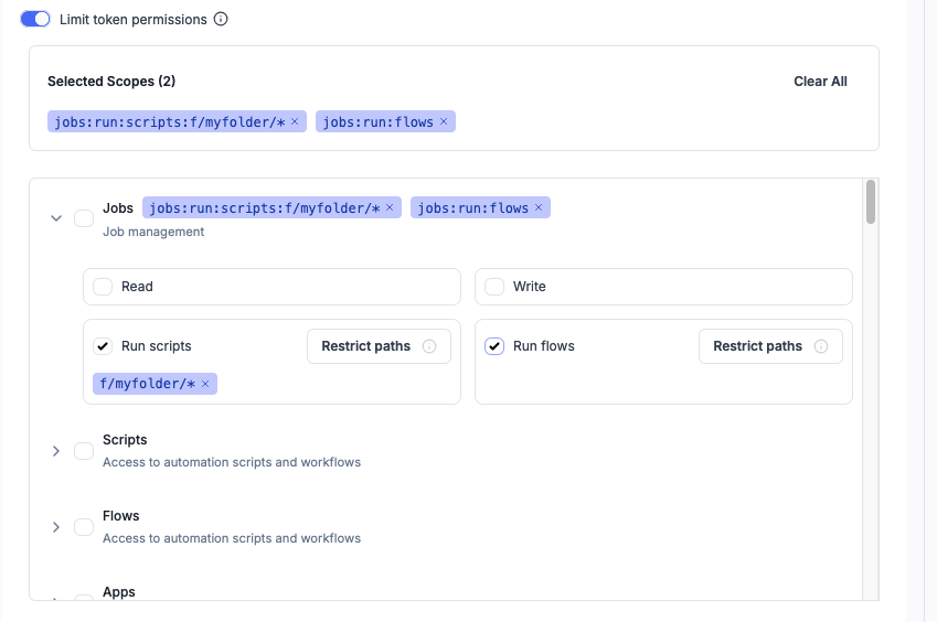 Scope selector Scope selector